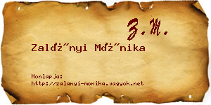 Zalányi Mónika névjegykártya