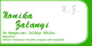 monika zalanyi business card